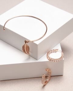 rose gold hoop stud and drop earrings comparison
