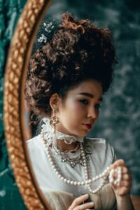 necklace length chart showing choker, princess, matinee, opera, and rope lengths on a figure