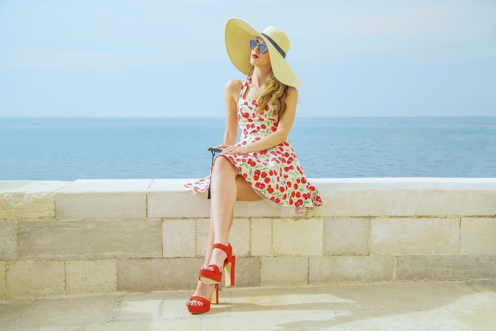 Floral Kitten Heels