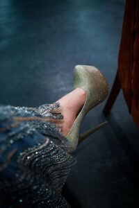 Glitter Fabric Heels