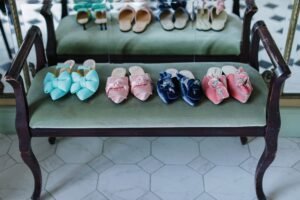 Floral Kitten Heels: The Complete 2026 Buying and Styling Guide side by side comparison of five floral kitten heel styles on a shoe stand